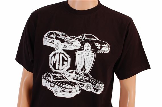 T Shirt - Black with White MG Design
